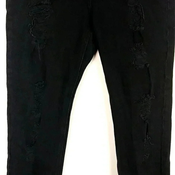 Obey Size 27 Black Distressed Skinny Straight Leg Jeans - Picture 9 of 11